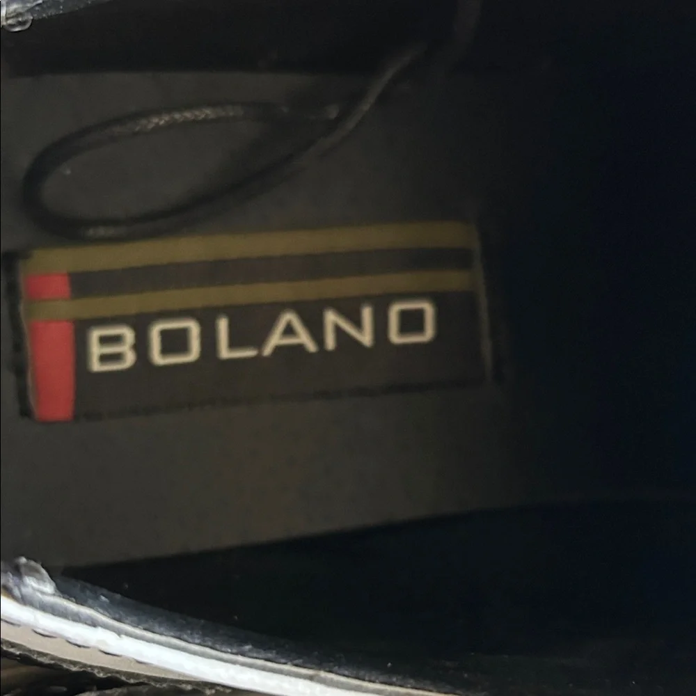 NIB Bolano Men's Black and White Leather Wingtips Dress Shoes